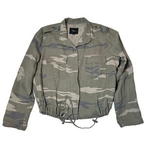 Rails Maverick Sage Camo Military/Bomber Style Jacket women's size S